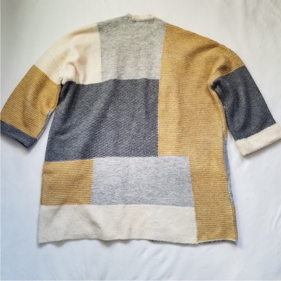 Topshop patchwork open front cardigan knit coat size 2 - Picture 7 of 8